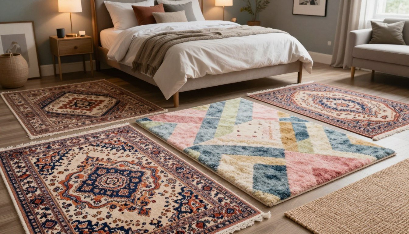 6 Minimal Area Rugs for Your Bedroom