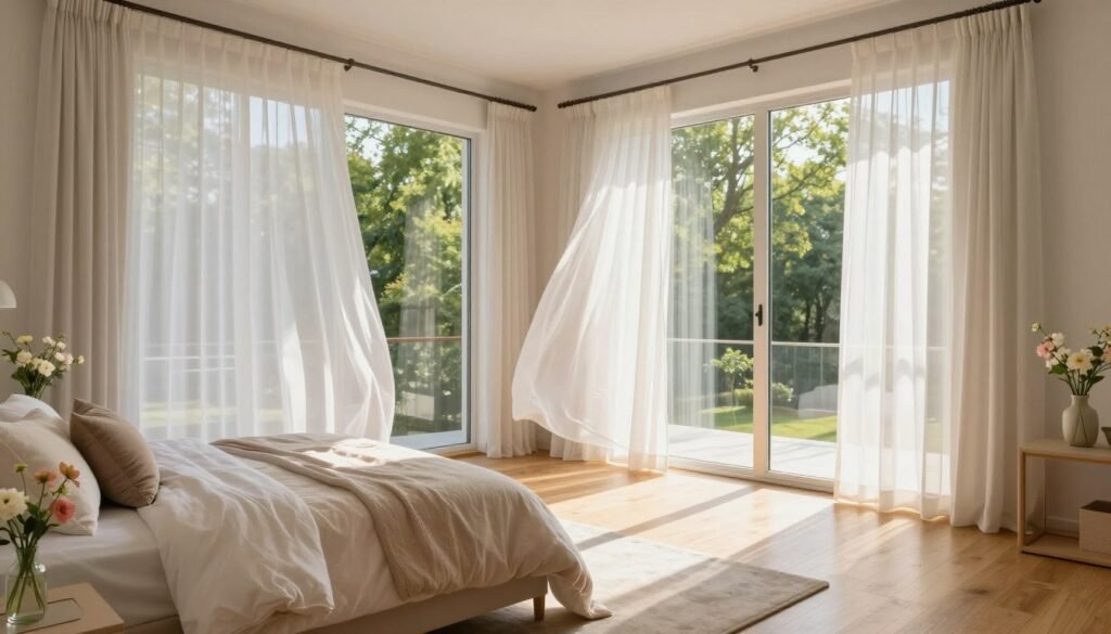 Maximizing natural light in a bedroom