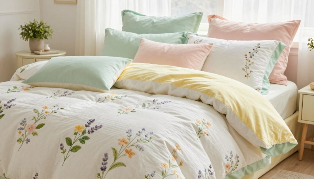 spring-inspired bedding